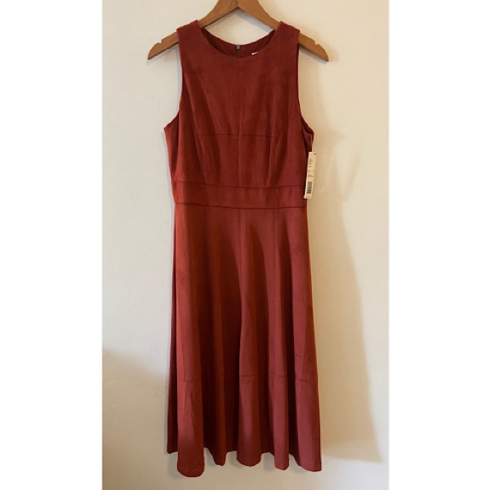 Antonio Melani Suede Effect Maxi Dress, Fiona, New with Tags, Paprika, Size 6